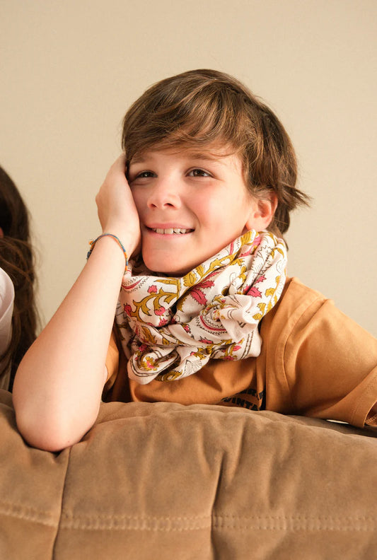 Duo Foulard Matchy Matchy 1 grand et 1 petit So Family NUDE