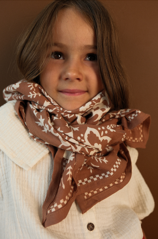 Foulard Adulte Mysore bandana Cannelle