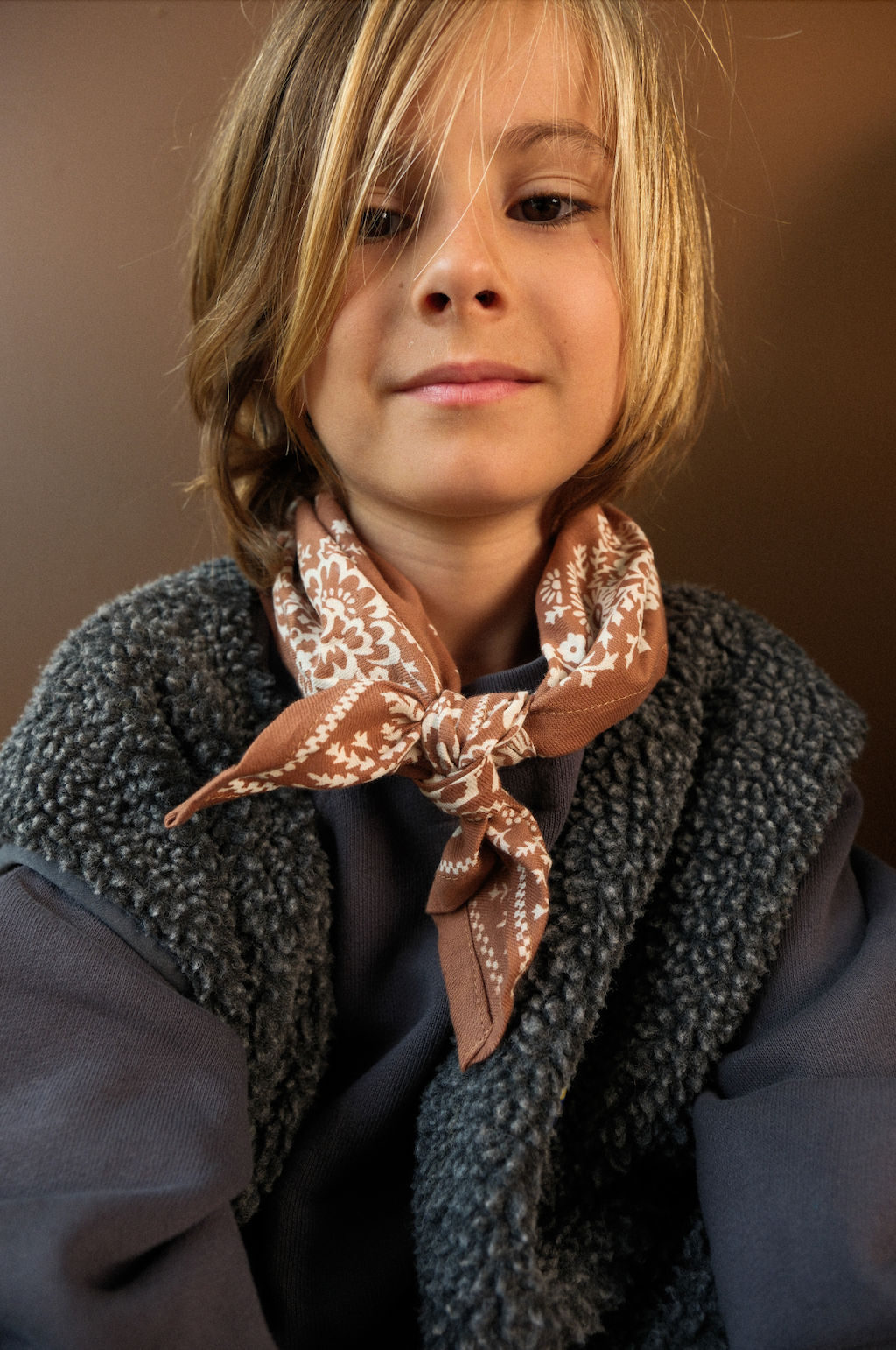 Foulard Kids Mysore bandana Cannelle