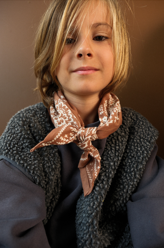 Duo Foulard Matchy Matchy 1 grand et 1 petit Mysore cannelle