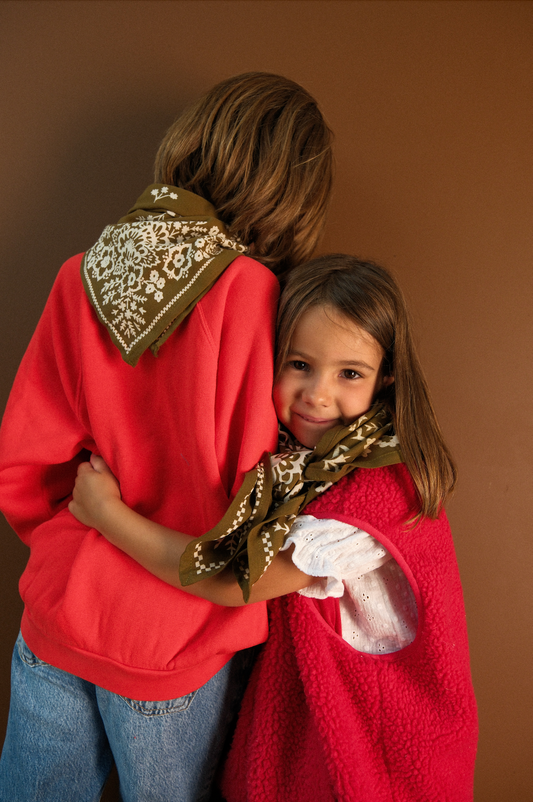 Duo Foulard Matchy Matchy 1 grand et 1 petit Mysore kaki