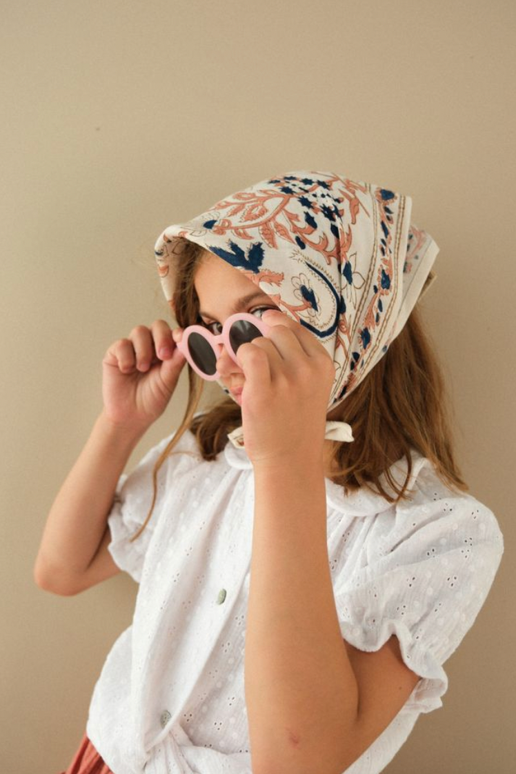 Foulards Bébé, Enfant Delhi Prusse 5O cm