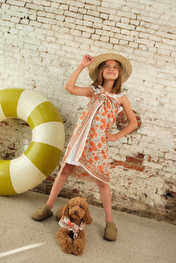 Foulard Adulte Agra Peche 100 cm