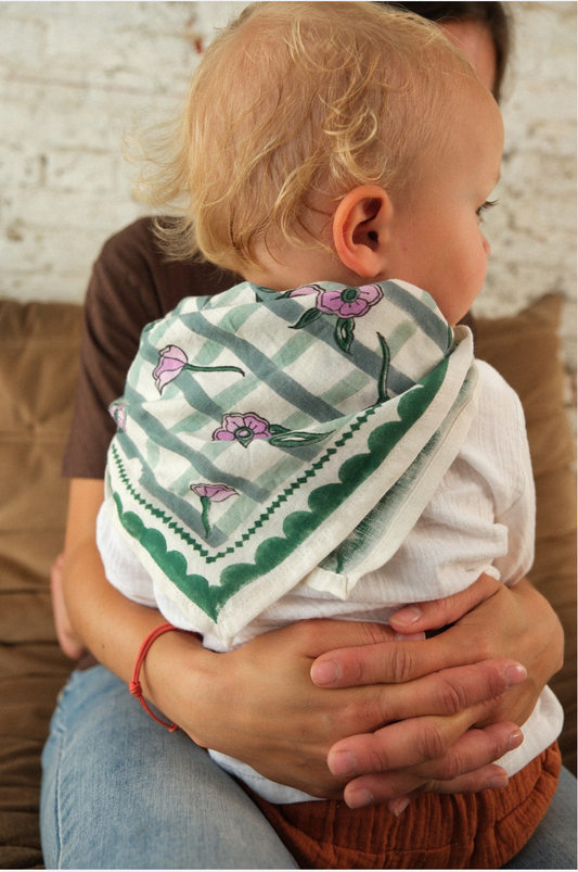 Duo Foulard Matchy Matchy 1 grand et 1 petit Chennai Sauge