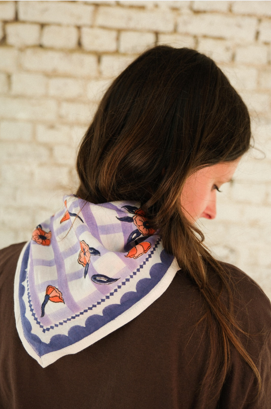 Duo Foulard Matchy Matchy 1 grand et 1 petit Chennai Lilas