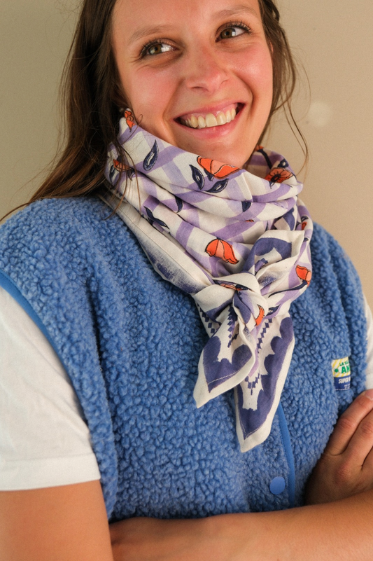 Duo Foulard Matchy Matchy 1 grand et 1 petit Chennai Lilas
