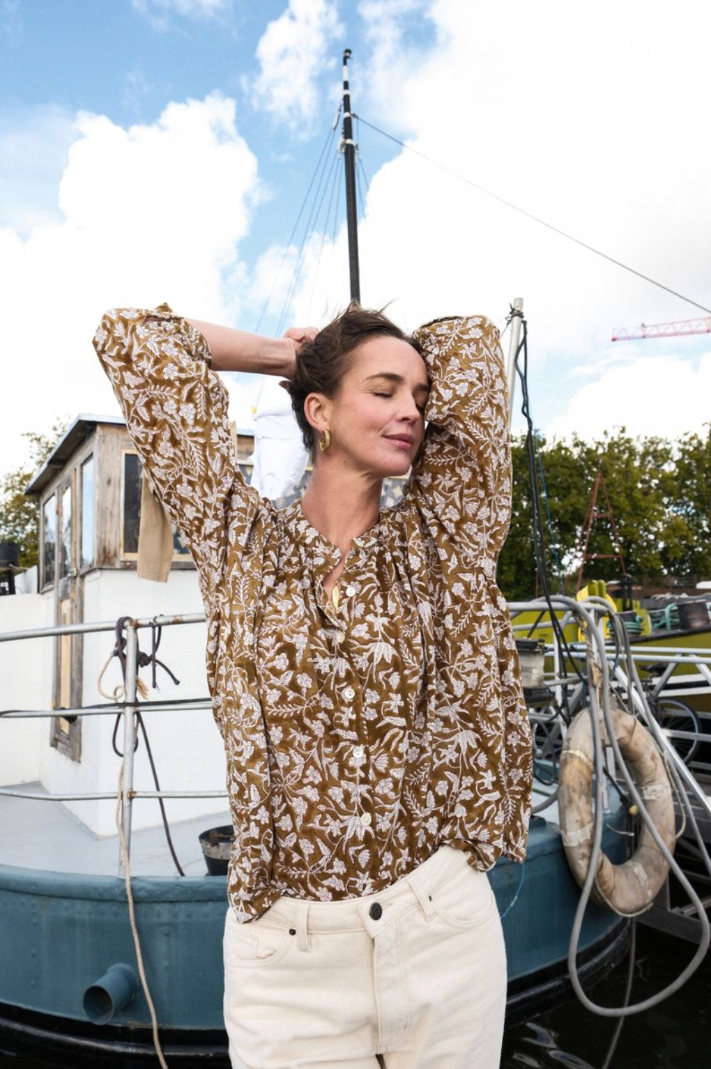 Blouse Eloïse Calcutta olive