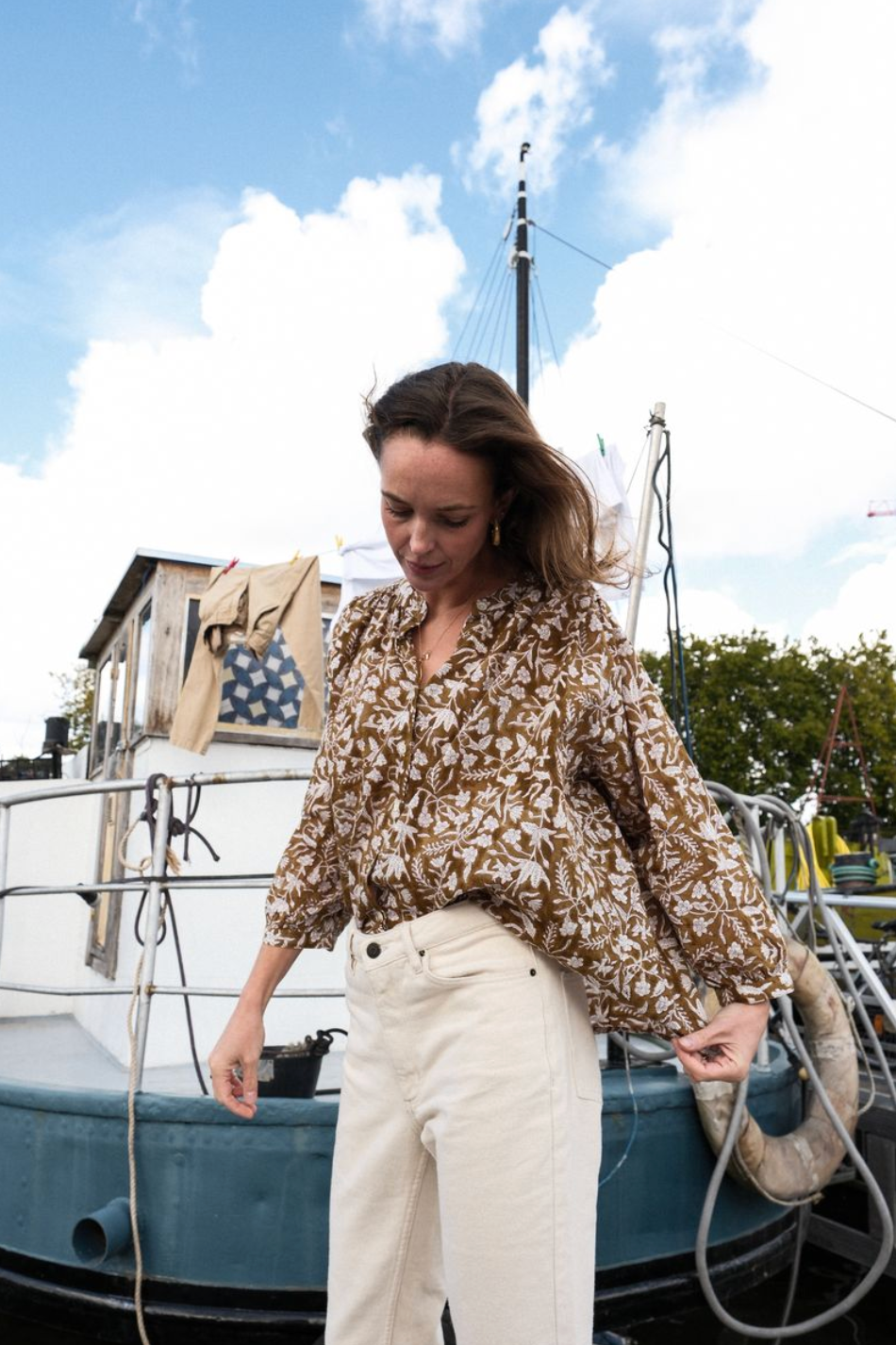 Blouse Eloïse Calcutta olive