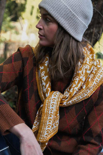 Foulard Adulte Mumbai safran