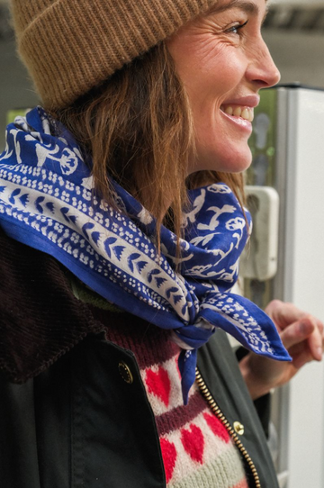 Foulard Adulte Mumbai Saphir