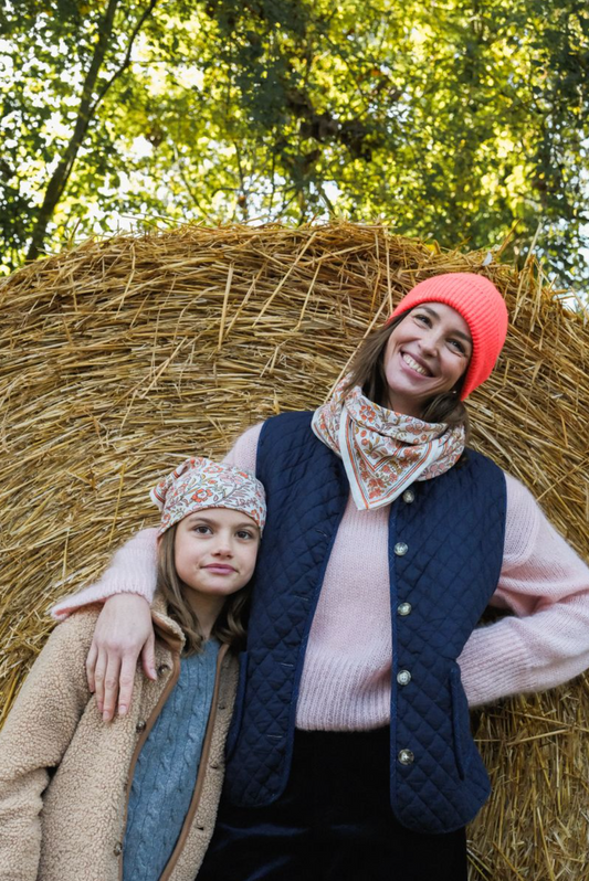Duo Foulard Matchy Matchy 1 grand et 1 petit So Family BRIQUE