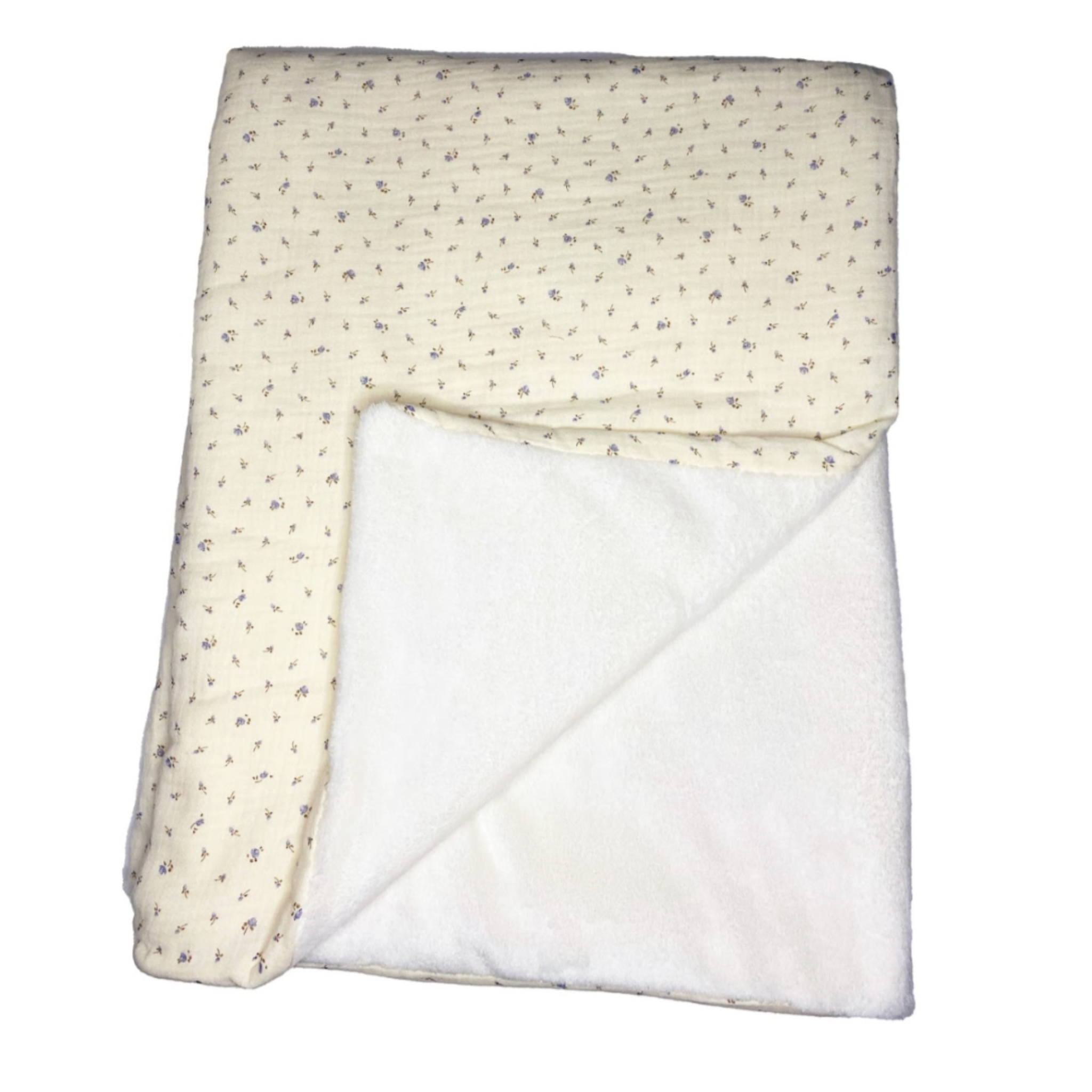 Nos couvertures Marius sont très souples et douces. Une face en Micro polaire et une face en Gaze de coton Fabriqué en France.