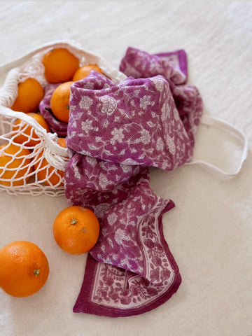 Duo Foulard Matchy Matchy 1 grand et 1 petit So Family Laine Lilas