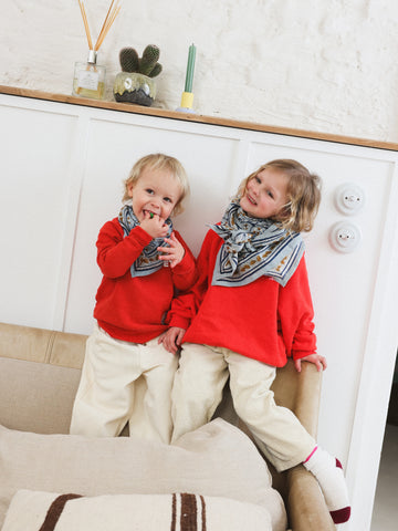 Foulard Adulte Dheli Bleuet 100 cm