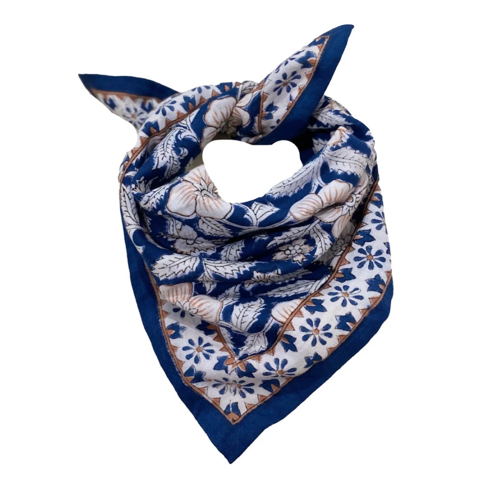 Duo Foulard Matchy Matchy 1 grand et 1 petit So Family COBALT