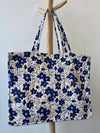 Sac cabas lurex bleu