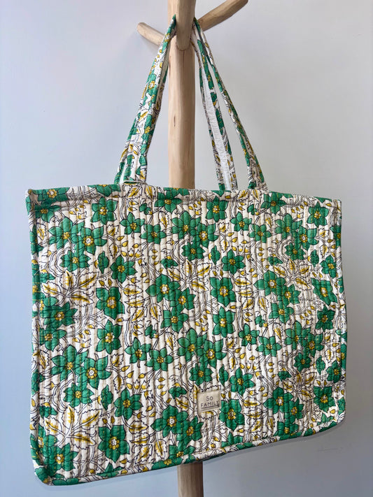 Sac cabas lurex Vert Anis