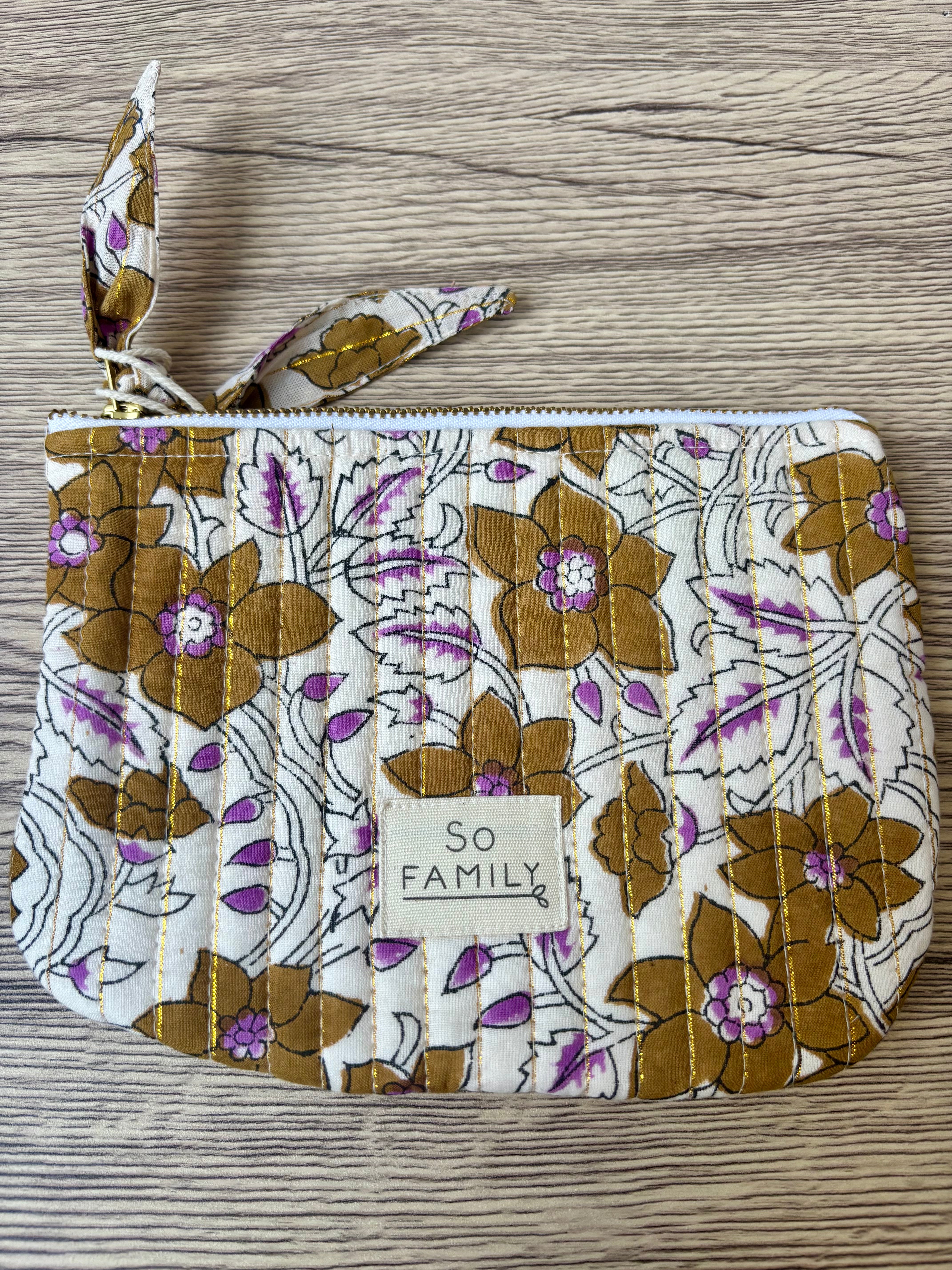 petite pochette Lurex Camel