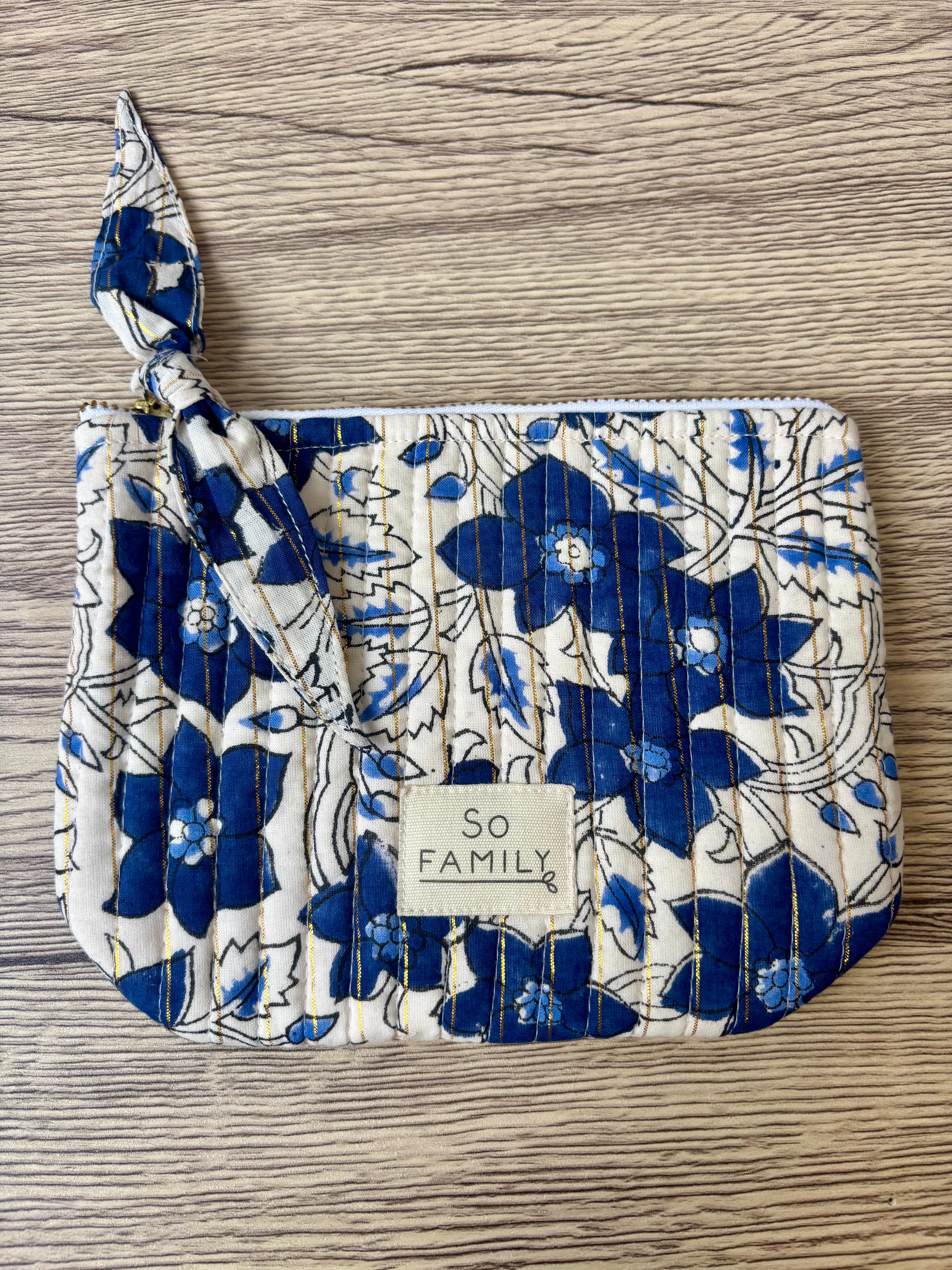 petite pochette Lurex Bleu