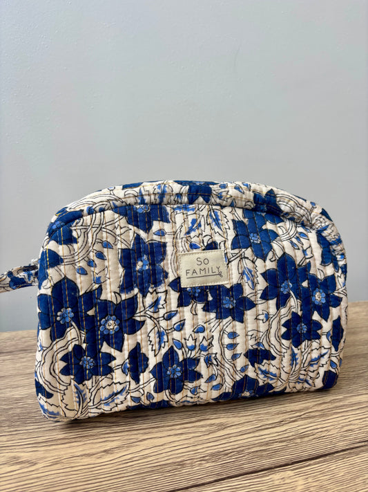 Trousse de Toilette Lurex Bleu