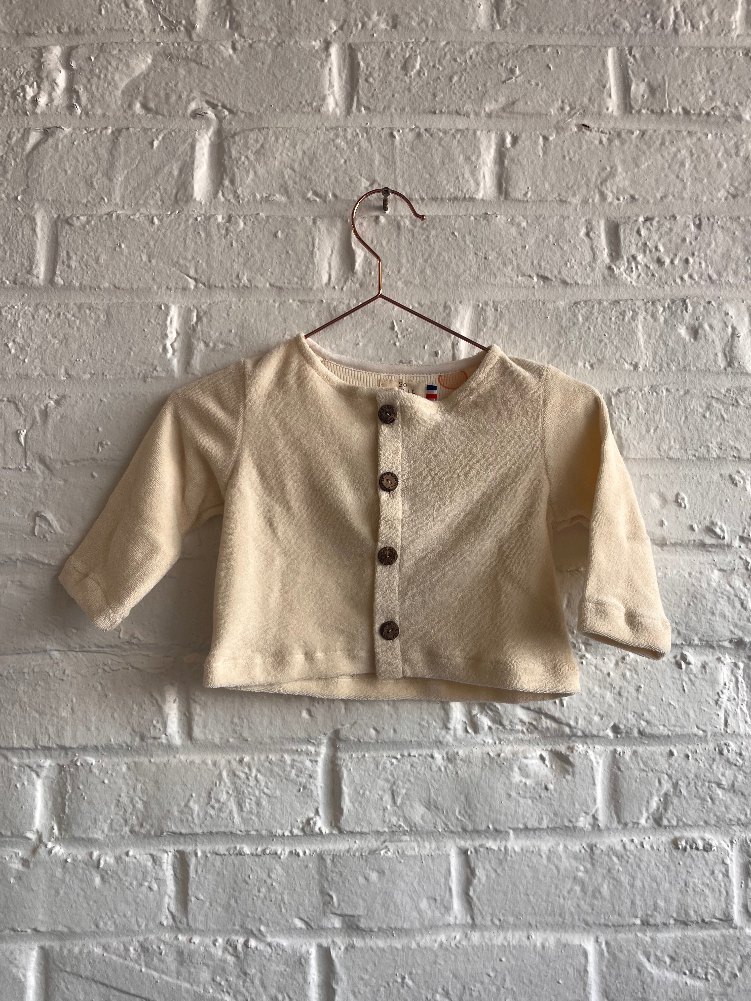 Gilet éponge écru bébé