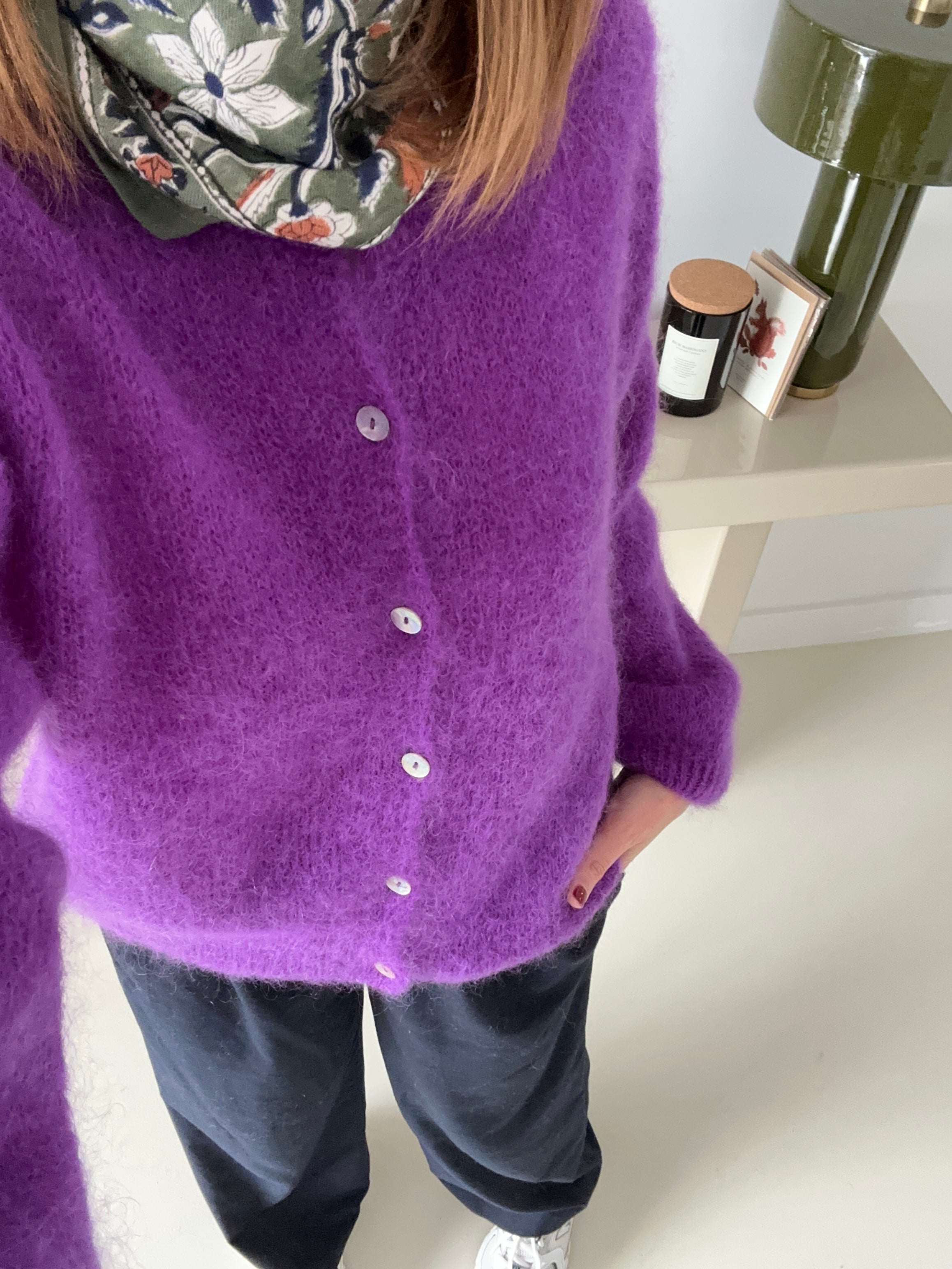 Gilet Louise maille Violet