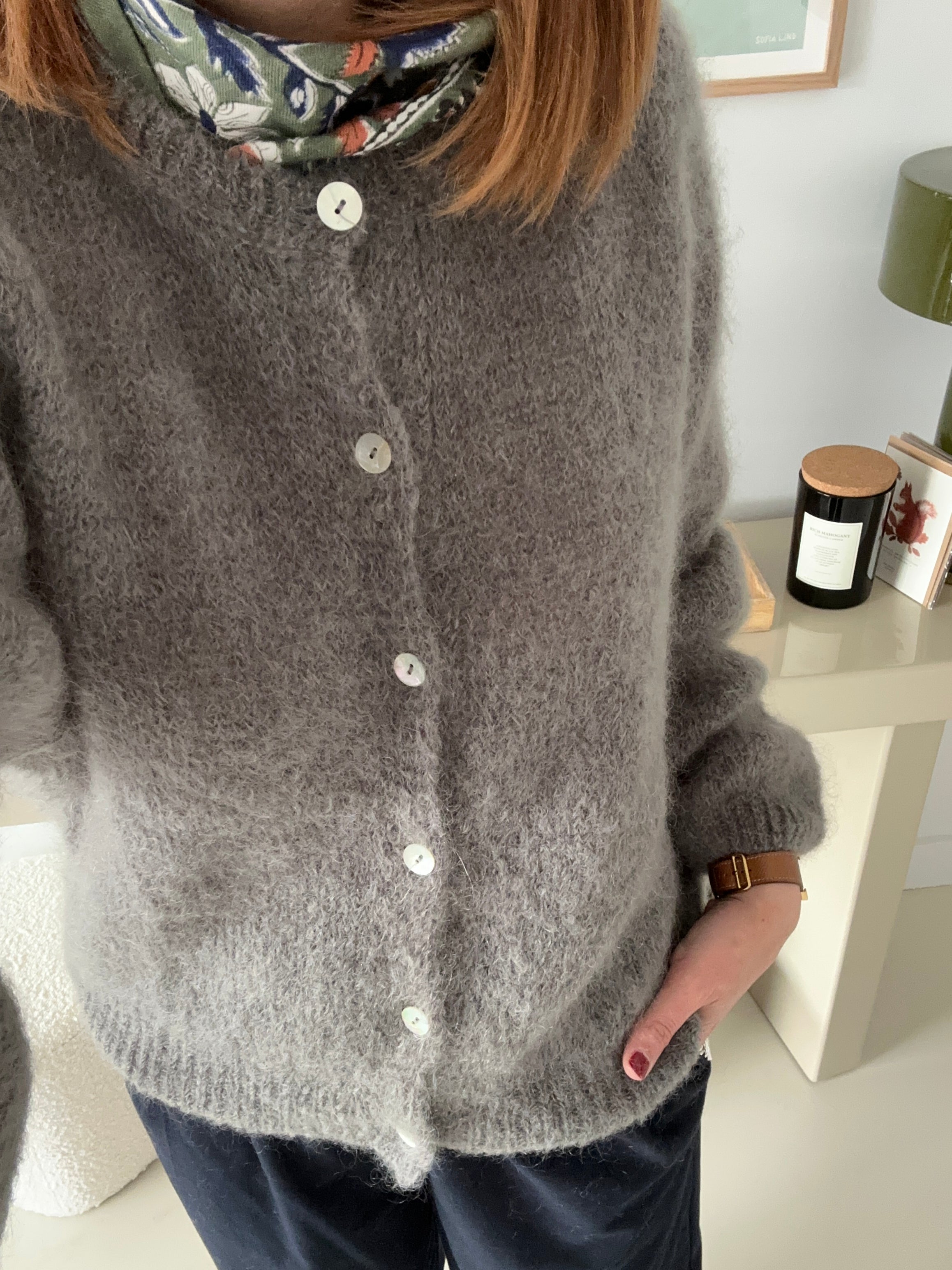 Gilet Louise maille Gris