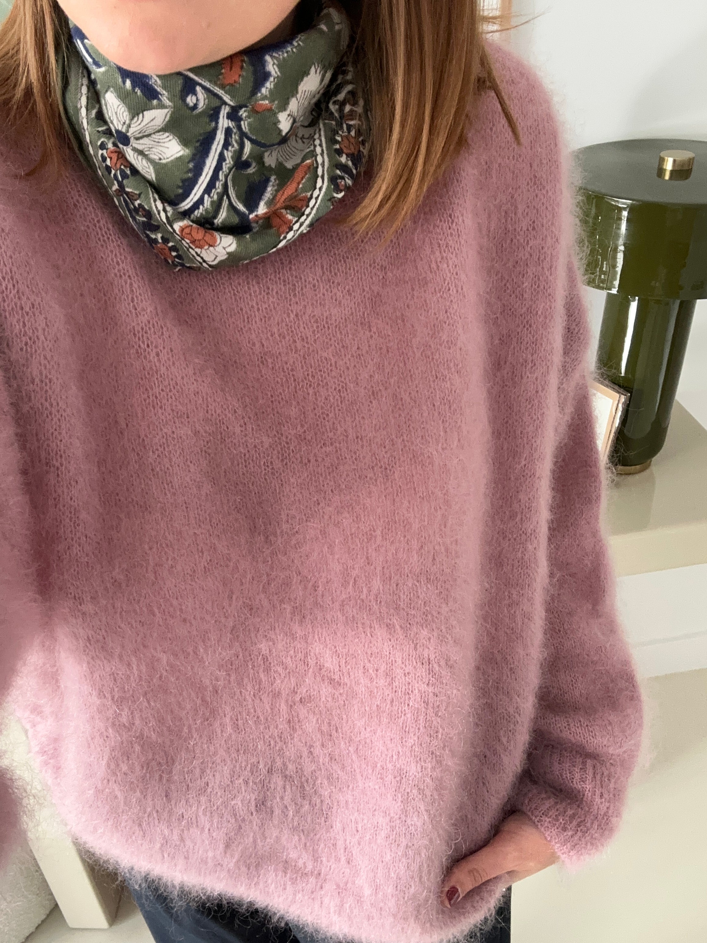 Pull Morgane maille Rose