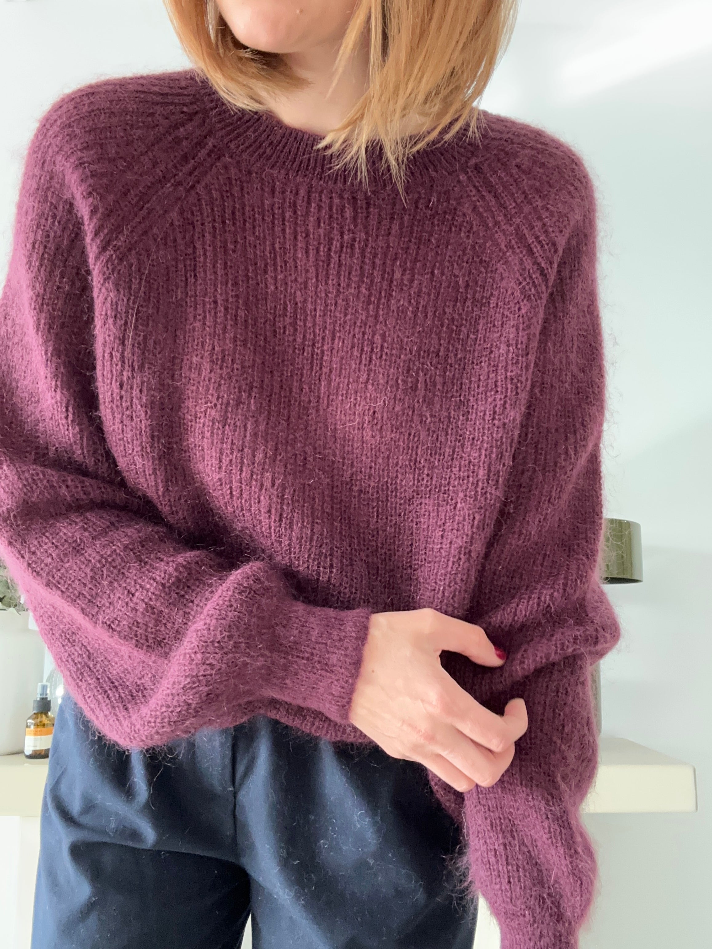 Pull Audrey maille Pourpre