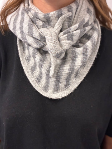 Écharpe Colette Rayures gris/gris clair