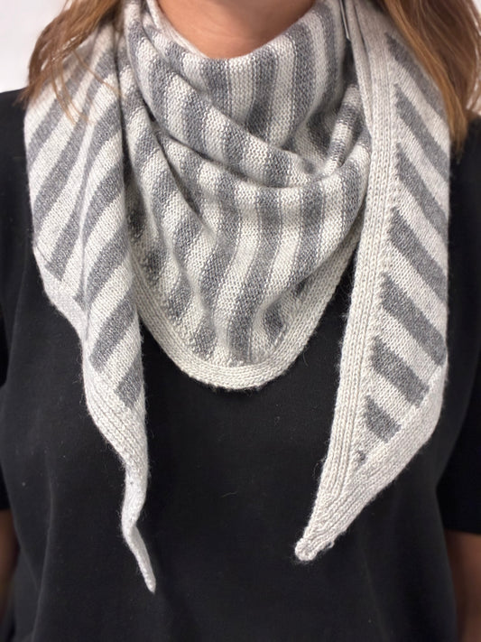 Écharpe Colette Rayures gris/gris clair