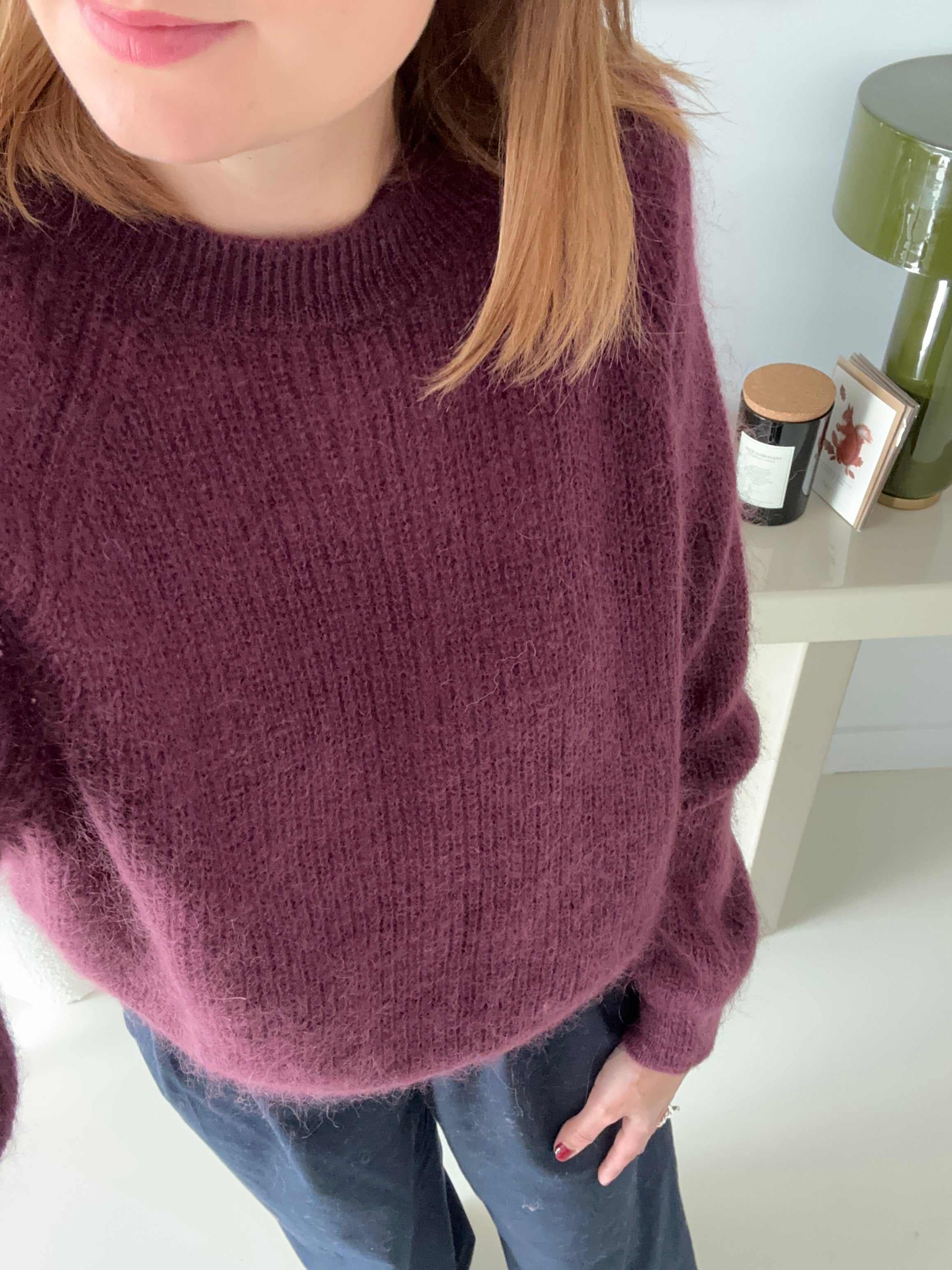 Pull Audrey maille Pourpre