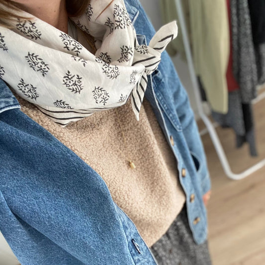 Foulard Adulte Delhi Latte 100 cm