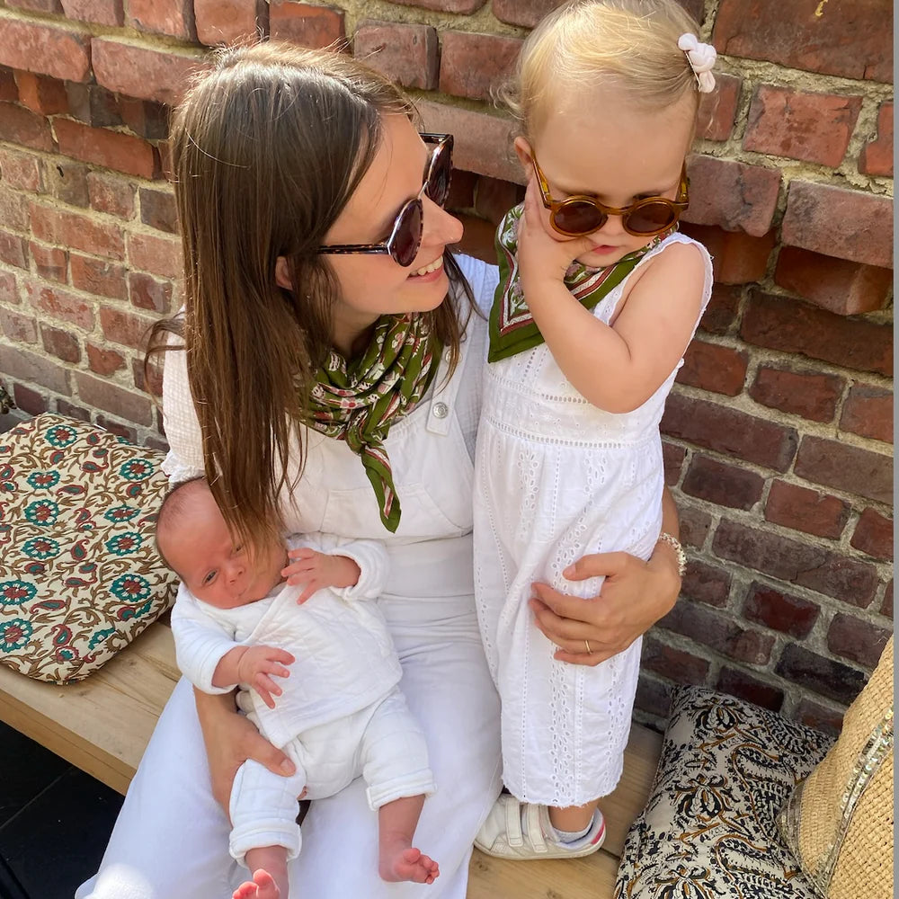 Duo Foulard Matchy Matchy 1 grand et 1 petit So Family MENTHE