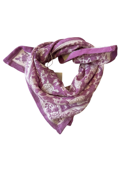 Foulard en Laine Lilas  50 cm