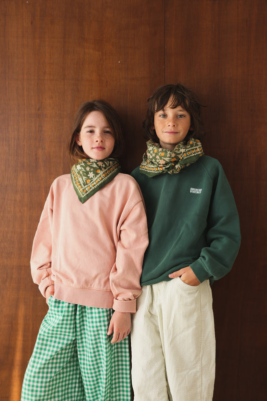 Duo Foulard Matchy Matchy 1 grand et 1 petit Bombay vert