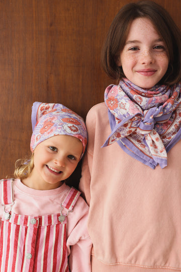 Duo Foulard Matchy Matchy 1 grand et 1 petit Indore Lilas