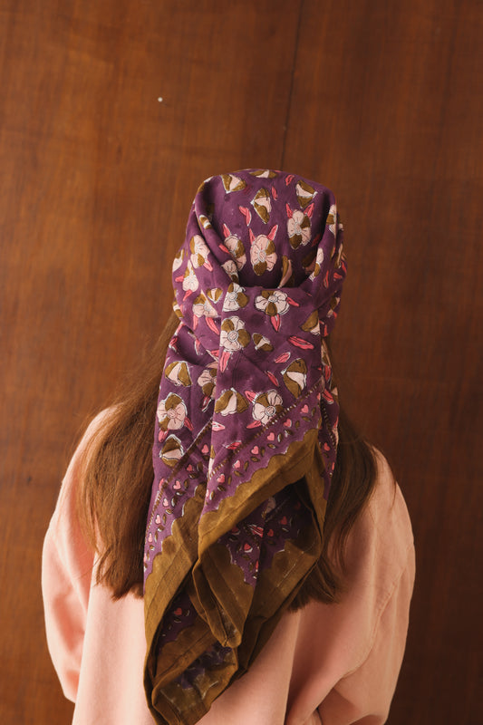 Foulard Adulte Chennai Prune