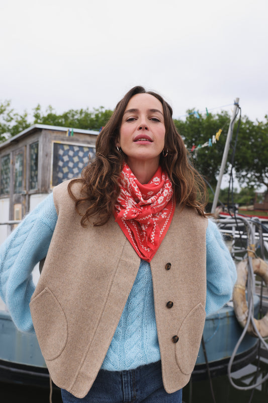 Foulard Adulte Mysore bandana Corail