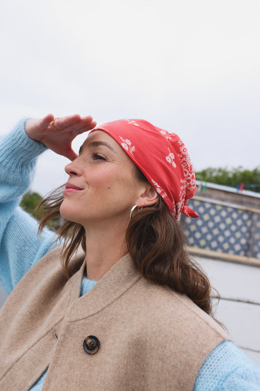 Foulard Kids Mysore bandana Corail