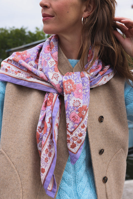 Foulard Adulte Indore Lilas