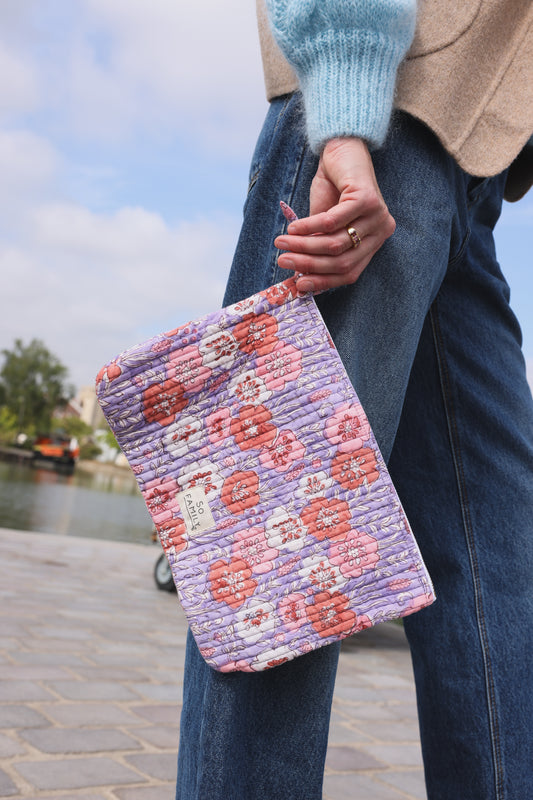 grande pochette Indore Lilas