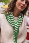 Écharpe Colette Rayures écru/vert