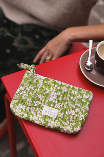 petite pochette Bhopal vert
