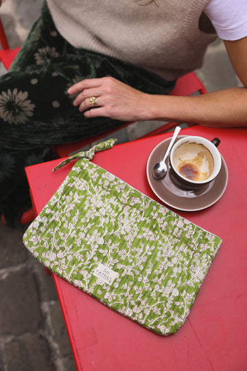 grande pochette Bhopal vert