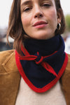Écharpe Colette Bicolore marine/rouge