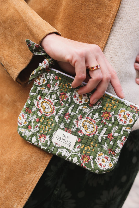 petite pochette New Dehli vert