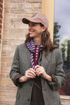 Écharpe Colette Rayures bordeaux/bleu