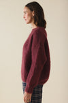 Pull Gaston Mohair Bordeau