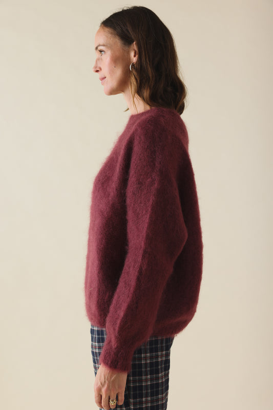Pull Gaston Mohair Bordeau